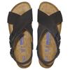 Birkenstock Тулум замшевые пляжные сандалии женские черные узкие 1029779