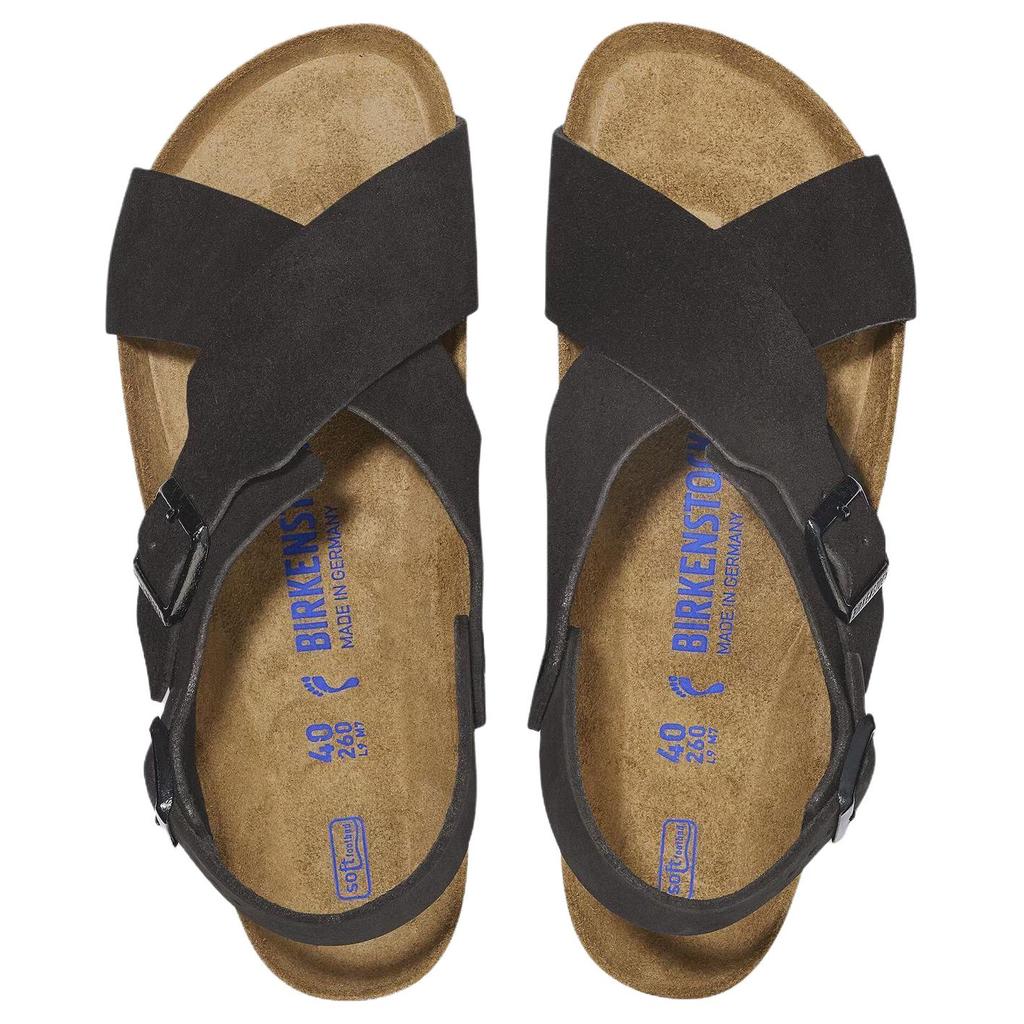 Birkenstock Тулум замшевые пляжные сандалии женские черные узкие 1029779