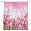 Flowers Butterfly Rose Sheer Curtains for Living Room Decoration Window Curtains for Kitchen Tulle Voile Organza Curtains