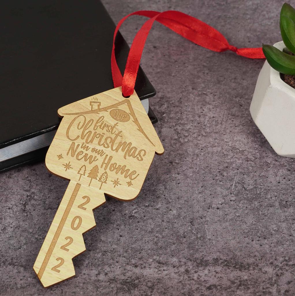 Darling Souvenir MADE WITH LOVE Home Sweet Home Персонализированное деревянное украшение Подарок на новоселье Украшение на рождественскую елку Упаковка