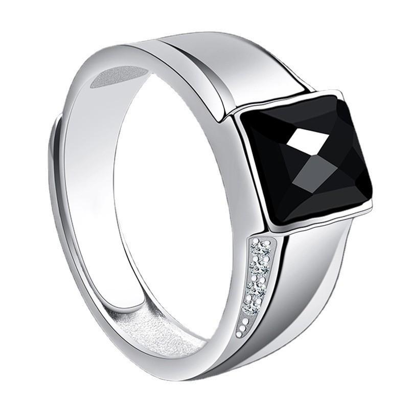 Открытое большое кольцо с камнем телесного цвета Регулируемое кольцо Tide Tide