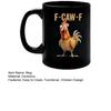 F-Caw-F Rooster Mug Ceramic Chicken Coffee Cup Funny Chicken Mug Gift for Men Women Farmhouse Home Kitchen Bar Decor