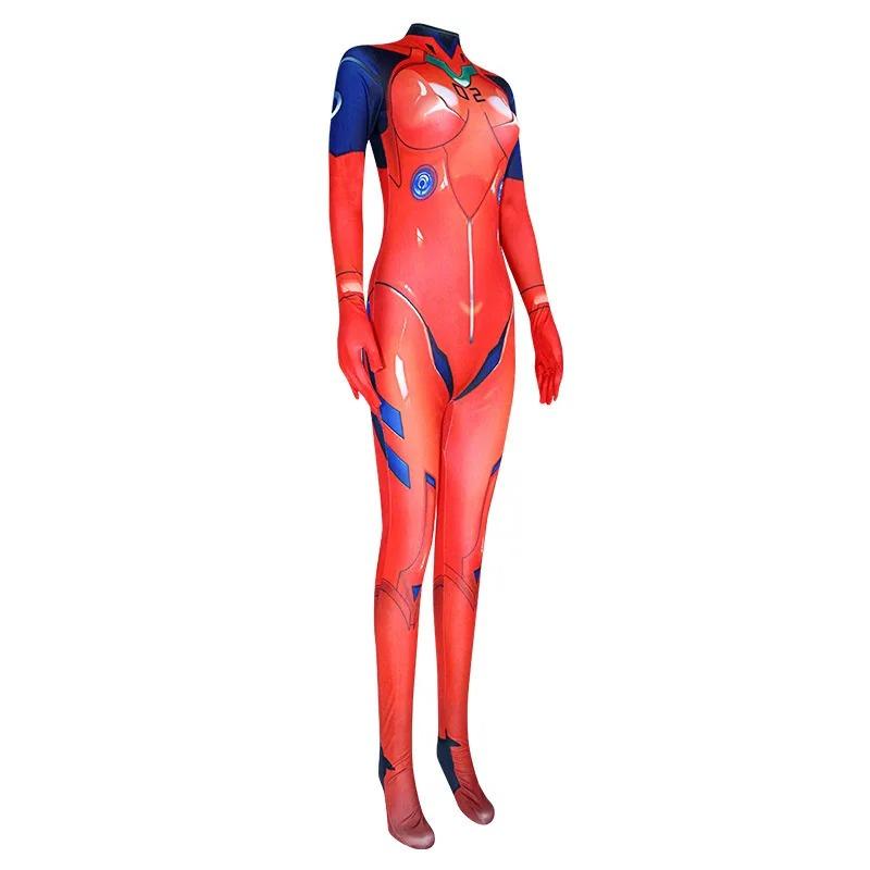 Asuka Langley Soryu Ayanami Rei Zero Two Dva Косплей Костюм Asuka Test Комбинезон Zentai Костюм Аниме Хэллоуин Боди Женский