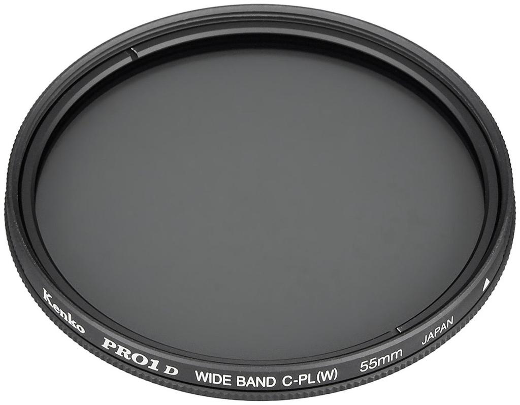Kenko Camera Filter PRO1D WIDE BAND Circular PL 55mm for Increasing Contrast and Removing Reflections 515525 (W)