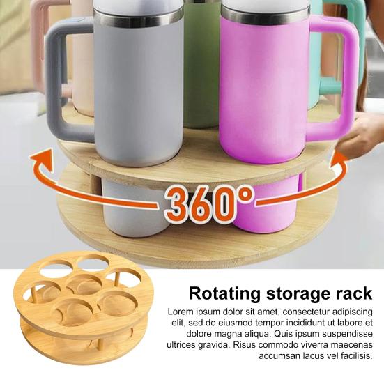 Деревянная полка для вина Органайзер для чашек Гладкий край Без заусенцев Поворотный дизайн Простая установка