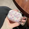 Розовый чехол-сердечко для AirPods Pro 1-го 2-го поколения, блестящий, с блестками, мягкий ТПУ чехол для Airpods 3 2 1, сумка для зарядного бокса для наушников с крючком
