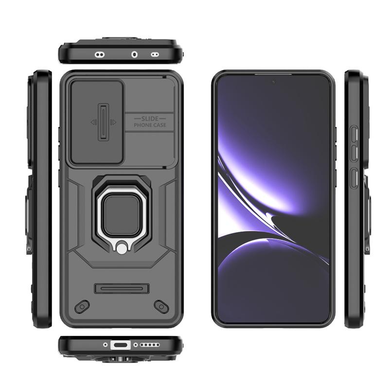 Чехол для Xiaomi Poco X7 Pro 5G Чехол Броня Сдвижной Защитник Объектива Задняя Крышка для Pocco Poko Little X7Pro PocoX7pro Кольцо-Подставка Funda
