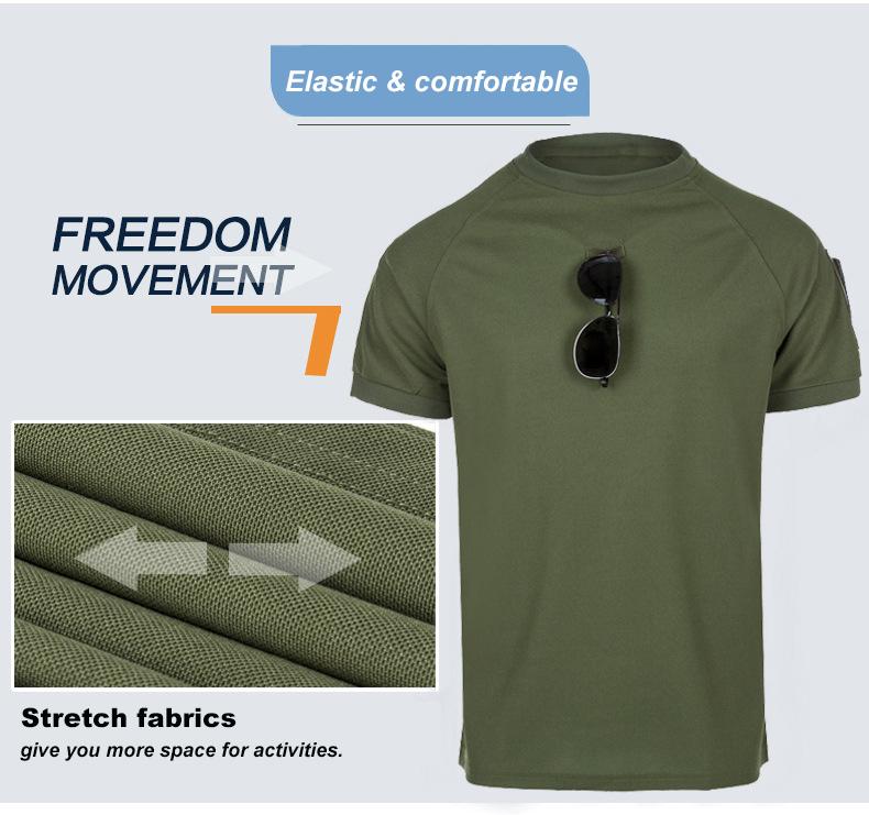 Тактические футболки мужские спортивные уличные военные футболки быстросохнущая рубашка с короткими рукавами походная охотничья армейская боевая мужская одежда дышащая