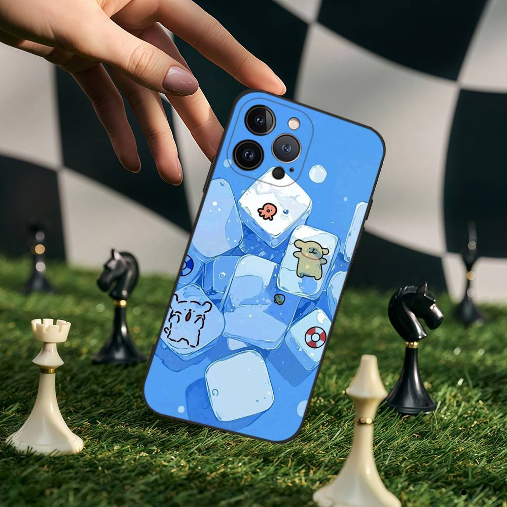 Корея Линия Щенячий Мальтийский Пудель Чехол для Телефона Для IPhone 17 16 15 14 13 12 11 Pro Max Mini Air Черный Ударопрочный Мягкий Чехол Fundas