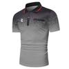 Повседневные рубашки поло с принтом для мужчин, облегающие мужские футболки, новая летняя мужская одежда