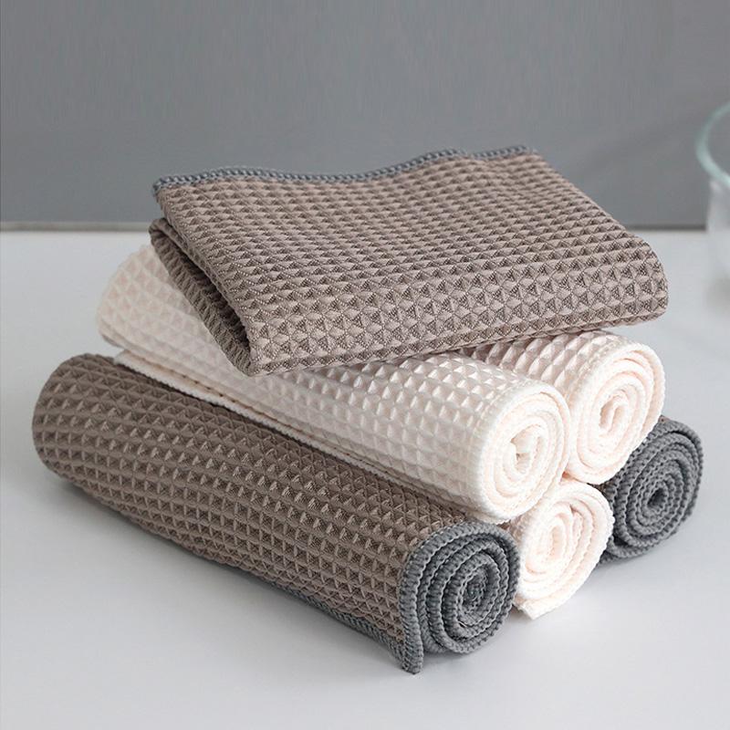 Салфетка для уборки кухни, антижировые тряпки, микрофибра, впитывающее полотенце для протирания стекла, мытья посуды, домашнего средства для уборки