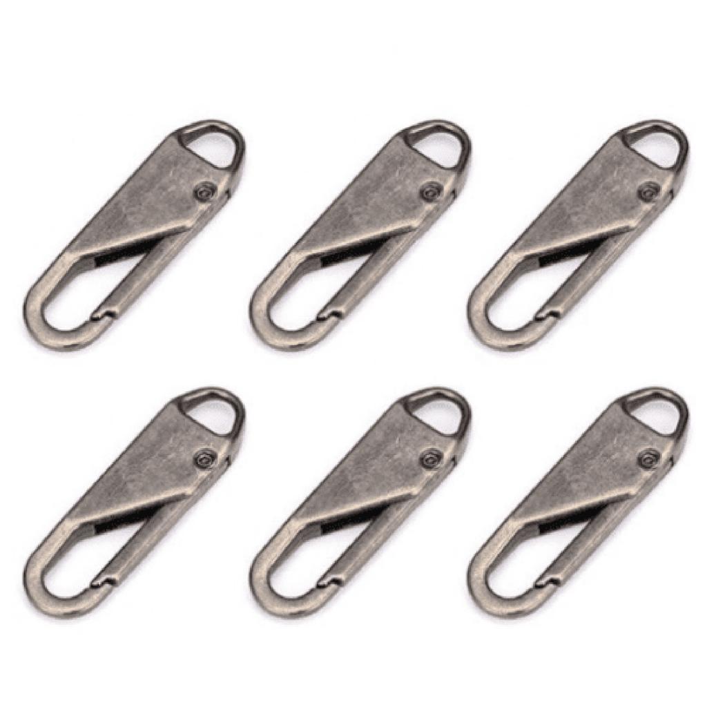 6 шт., сменный комплект застежек-молний, ползунок на молнии, язычок, универсальный фиксатор молнии, металлическая головка молнии для чемоданов, пальто, сапог, курток, сумки «сделай сам»