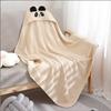 Baby Ins Cotton Bath Towel Children Hooded Towel Cute Cartoon Baby Bathrobe Thickened Absorbent Infant Swaddle Blanket