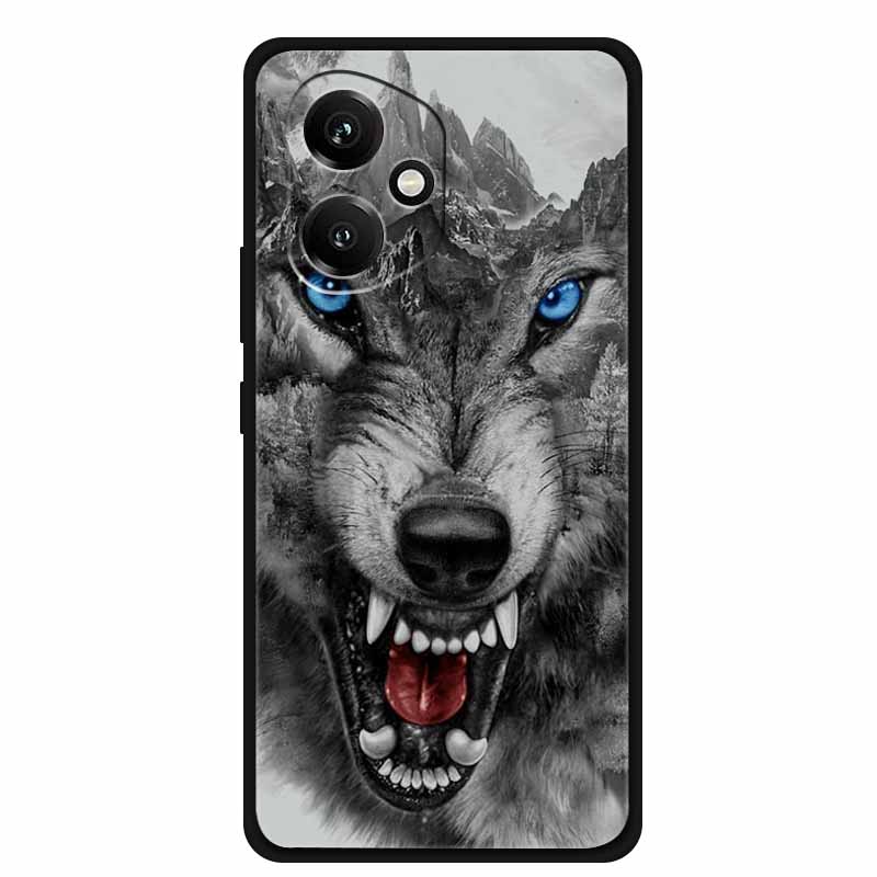 For Honor 400 5G Case Honor400 Phone Cover Wolf Lion Black Silicone Soft Coque For Honor 400 Pro 5G Back Cover Case Funda Shell