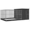 Aviary with Extension Silver 497 x 303 x 216 cm Steel
