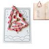 1/3Pcs Christmas Tree Bookmark with Card Tree Shape Acrylic Book Page Marker Clip Decoration Book Lovers Birthday Holiday Gift