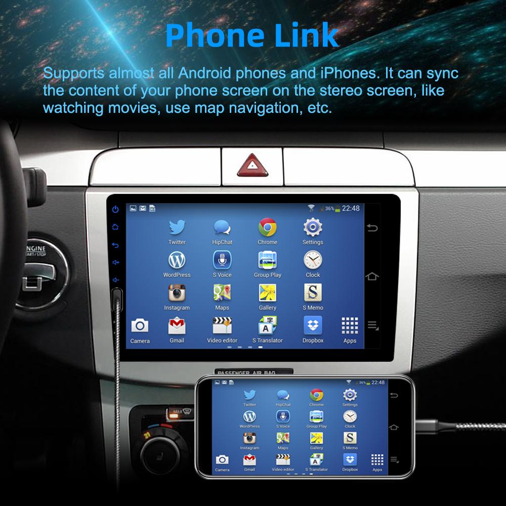 Reakosound 1 Din Автомобильное стерео радио 9 дюймов MP5 с сенсорным экраном Универсальный автомобильный мультимедийный плеер с Bluetooth FM-приемником Поддержка камеры заднего вида 7120C