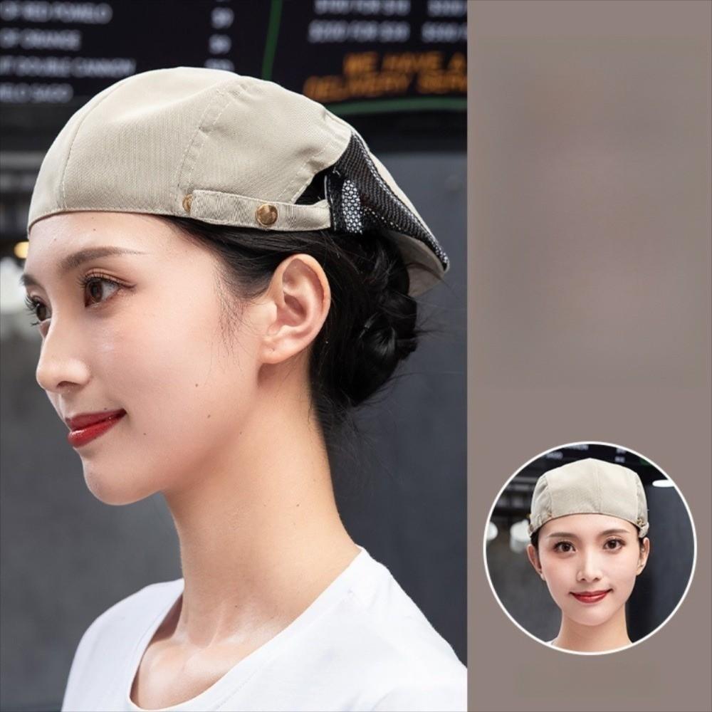 Breathable Service Cap Oil-resistant Mesh Hat Beret Hat  Restaurant BBQ Restaurant Kitchen