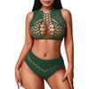Avidlove Womens Fishnet Lingerie for Women Sexy Two Piece Lingerie Set Stripper Outfit