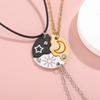 3pcs Creative Best Friend  Necklace Pizza Shape Cartoon Pendant Necklace  Children