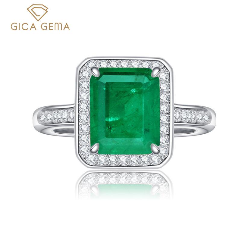 Gica Gema New Jewelry S925 Sterling Silver Square Personalized Classic Ring For Women Fine Temperament High Grade Jewelry Gift
