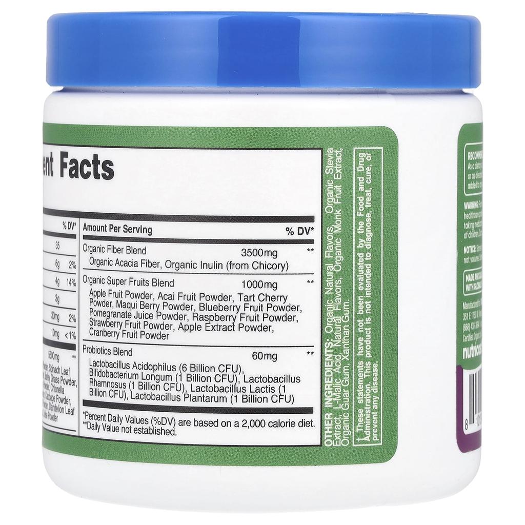 Nutricost Organic Super Greens, Mixed Berry, 3.9 Oz (111 G)