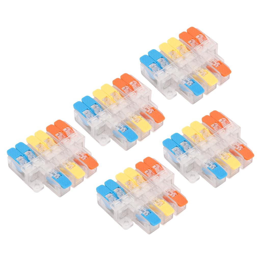 5 шт. 3 в 6 выходов Электрический соединитель проводов 41А 450В Быстрое соединение проводов Кабельный соединитель для 0,5?6мм2