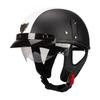Vintage-Style Half Face Motorcycle Helmet Men Women ABS Material Lightweight Urban Scooter With Removable Visor