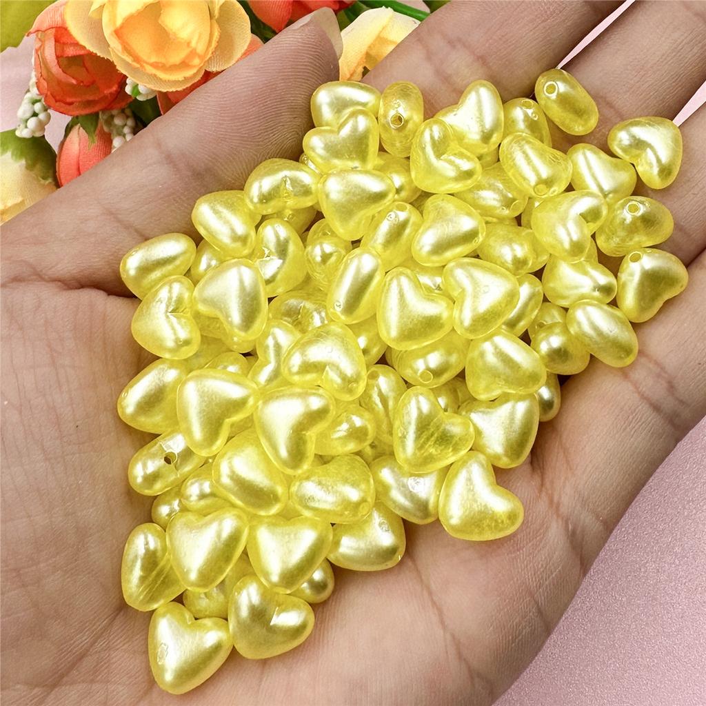 Товары для вечеринок своими руками изготовление украшений с отверстием 10,1*8,8 мм сияющее светло-персиковое сердце 100 шт. красочные креативные акриловые бусины ручной работы