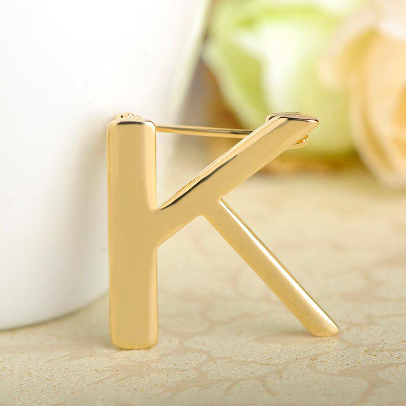 Blucome Модные броши с 26 алфавитами, медные ювелирные изделия, брошь с буквенным именем для женщин и детей, булавки для костюма на день рождения