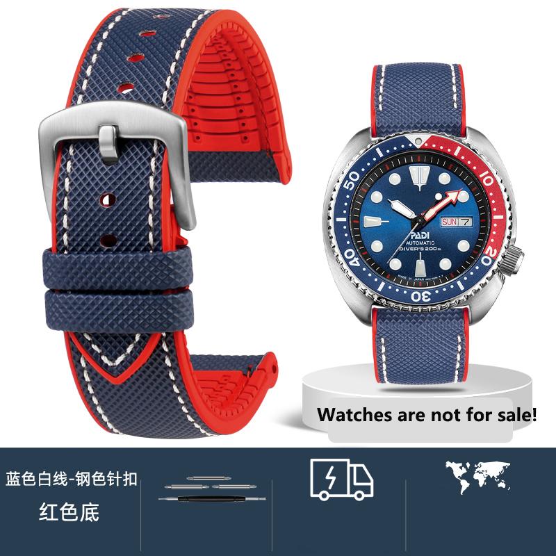 20 мм 21 мм 22 мм 23 мм 24 мм Унисекс Высококачественный нейлоновый ремешок с резиновой нижней частью Водонепроницаемый ремешок для часов для любой марки часов Мужской браслет