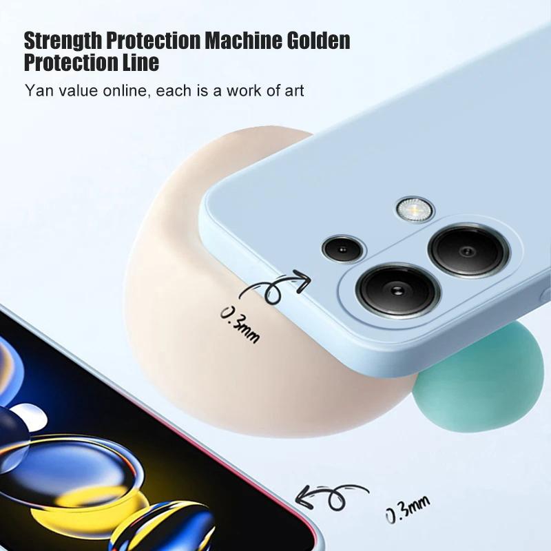 Для Redmi Note 13 Pro Чехол Роскошный квадратный жидкий силиконовый мягкий чехол для телефона Xiaomi Redmi Note 13 Note13 Pro Note13pro Plus 5G Чехол