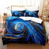 Сине-золотой вихрь 3D комплект постельного белья Набор пододеяльников Кинг Квин Твин Дабл Набор чехлов для одеяла Для дома и декора