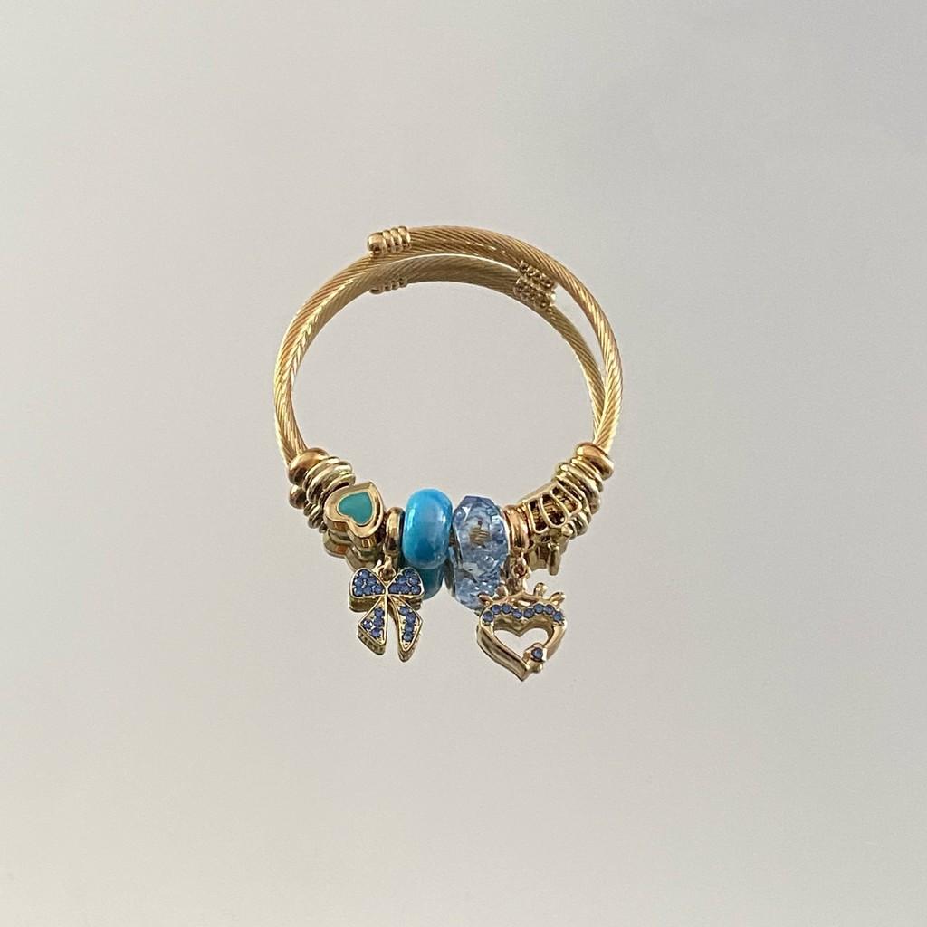 Fashion Heart Charm Bracelet With Adjustable Waterfall Style For Giftgiving