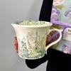 Винтажная расписанная вручную мультяшная кружка большой емкости керамическая чашка кофейная чашка чашка для воды сувенир чашка для завтрака