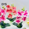Elegant Artificial Bonsai Easy Care 5 Heads Beautiful Artificial Orchid Flowers Party Supplies
