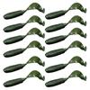 12Pcs 6cm Multi-color Artificial Curl Worm Soft Lure Bait