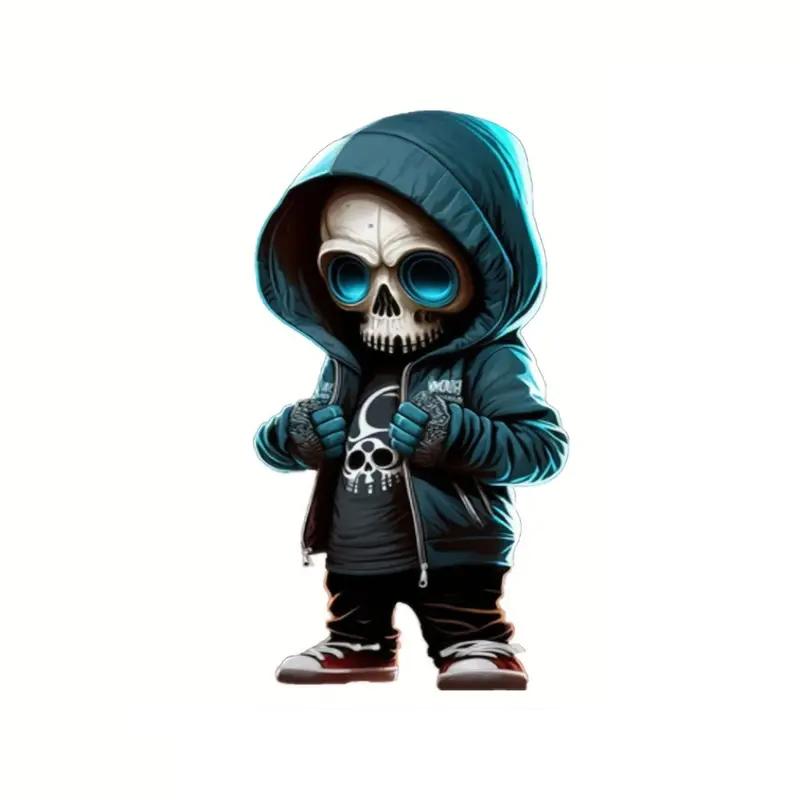 J483 # Автомобильная наклейка с черепом, виниловая наклейка, водонепроницаемая виниловая наклейка, автомобильные аксессуары, декор