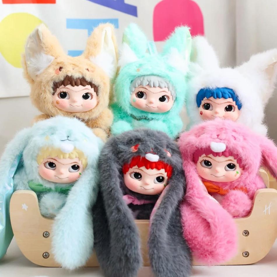 Wakuku V1 V2 Блайндбокс Лиса и Кролик Серия 'Trick Or Treat' Виниловая кукла Сюрприз-пакет Брелок Модный игрушечный Mystery Box Подарки