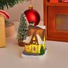 Snow Luminous Christmas Resin House Ornament