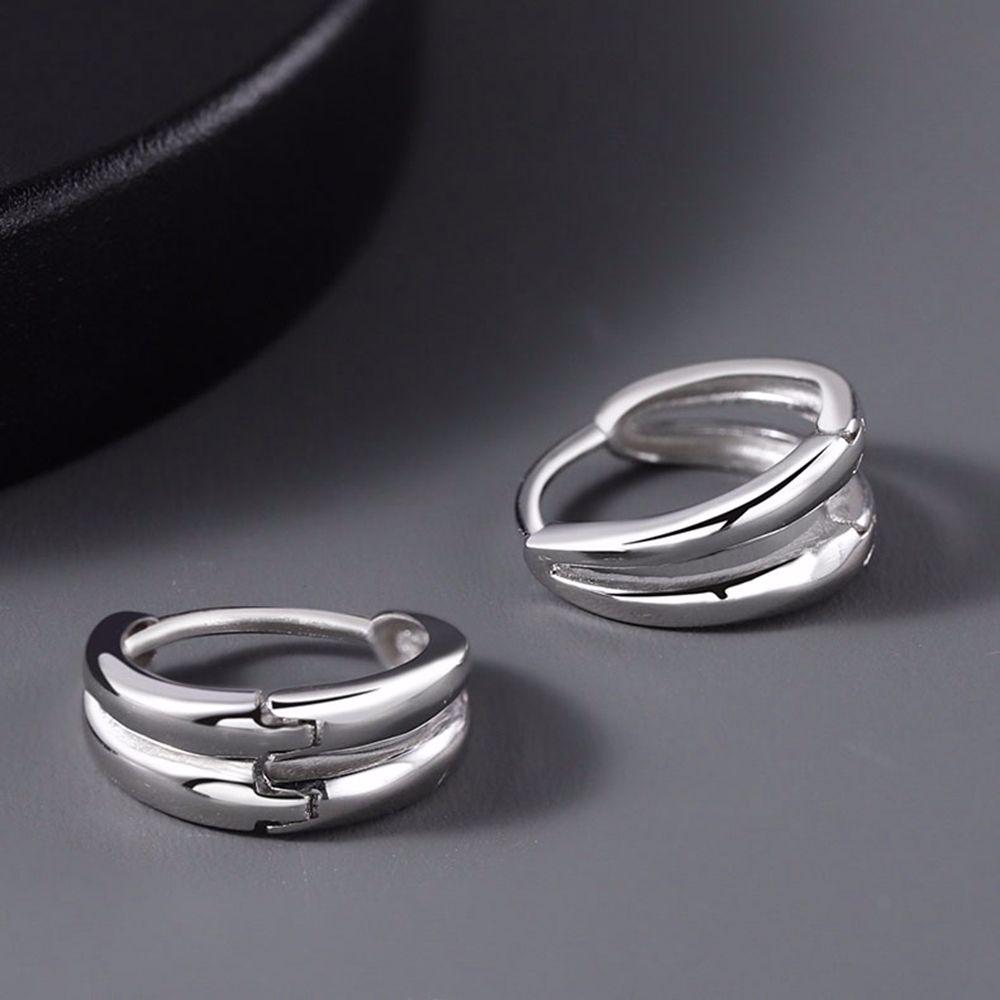 Jewelry Hollow Women Round Chain Ear Studs Female Earrings Korean Style Earrings Men Hoop Earrings