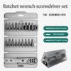 Right Angle Ratcheting Screwdriver Set, Tooth Ratchet Spanner, Men Gifts, Low Profile Ratchet Screwdriver, Magnetic Offset Screwdriver Tool