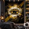 Wall Hanging Tapestry Boston Bruins Print Cloth for Living Room Bedroom Home Decor