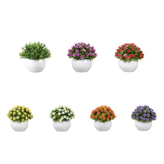 Прочный искусственный бонсай, не увядший, яркий цвет, декоративный