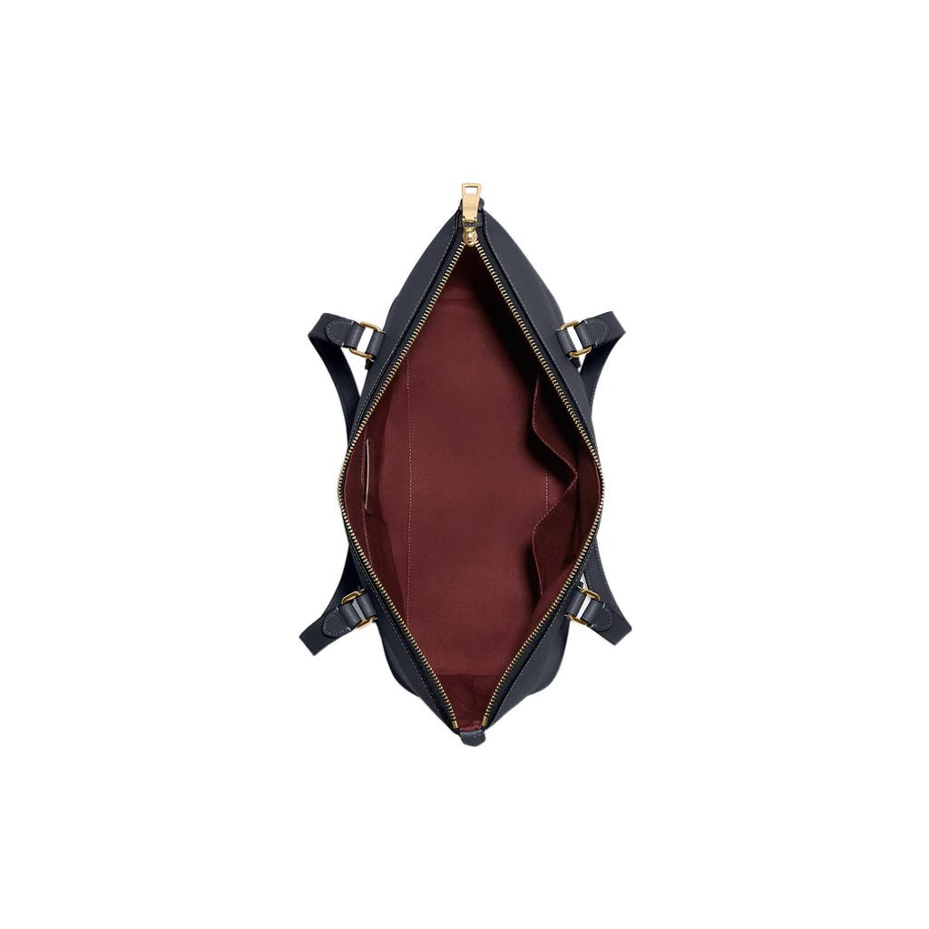 Новая сумка-тоут COACH Gallery из кожи с вышивкой крестом, сумка для покупок, сумочка, сумка через плечо, большого размера, женская, полуночно-синяя, CH285-IMMID