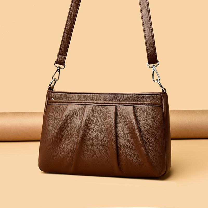 Новая плиссированная маленькая квадратная сумка женская модная простая повседневная подмышечная наплечная сумка ретро-текстура мессенджер сумка для мамы