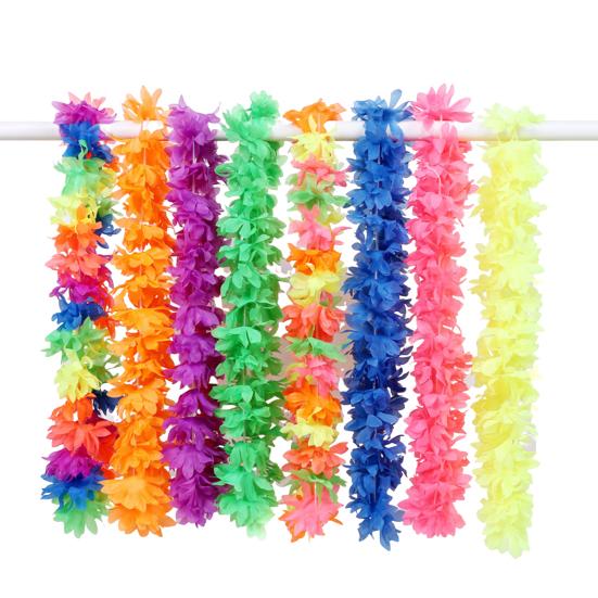 Лейс Массовый Красочный Искусственный Цветочный Ожерелье Лейс Тропическая Тематическая Вечеринка