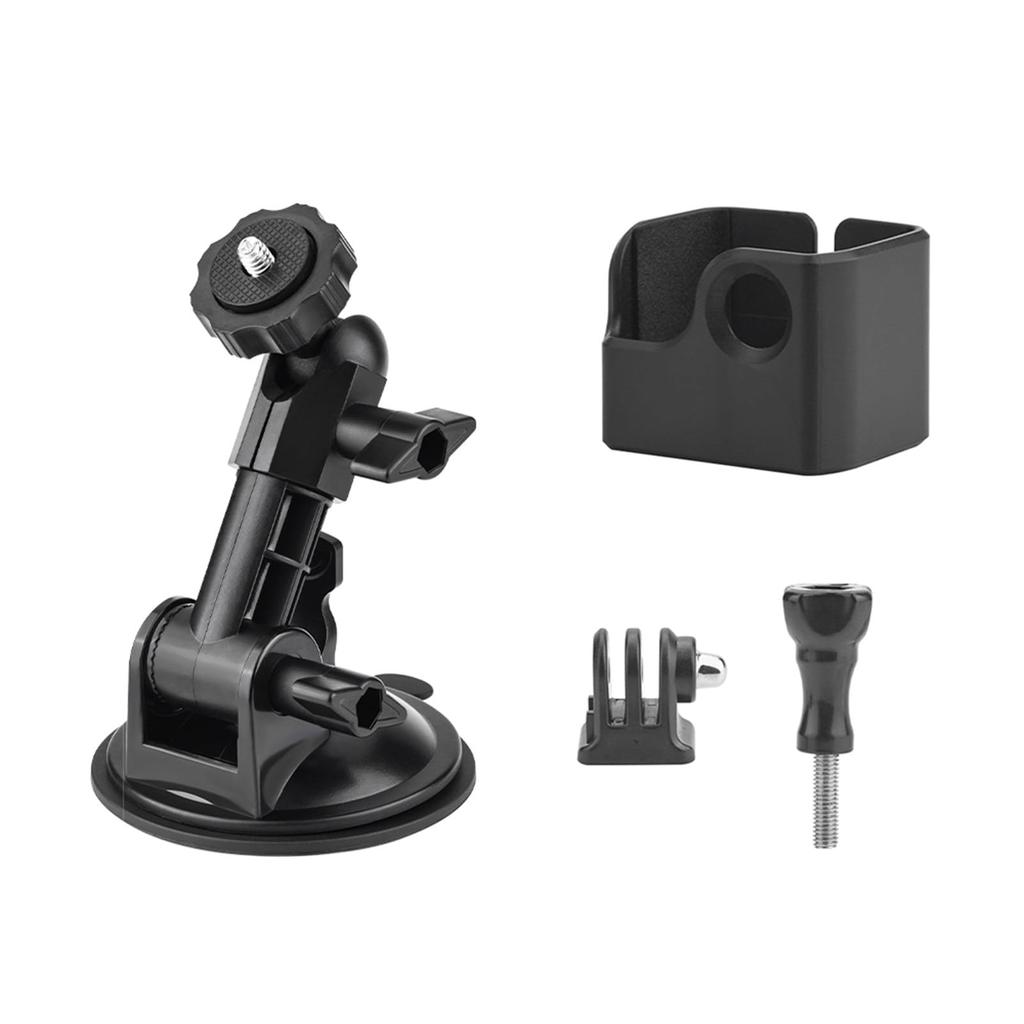 Pocket 3 Suction Cup Mount, Windshield Window Dash Holder Kit with Expansion Adapter for Insta360 X3 X4 X2 Go 3S for GoPro