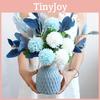 Artificial Hydrangea Flower With Vase Arrangement For Living Room Decor