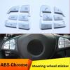Car Steering Wheel ABS Chrome Sticker for Me+rcedes-Be+nz New C-class Car Styling Accessories